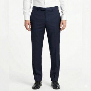 Zara Men's Elegant Dark Navy Blue Slim Dress Pants